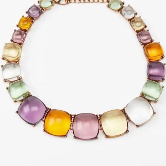 New Zara Multicolor Resin Cube Necklace - Picture 4 of 16